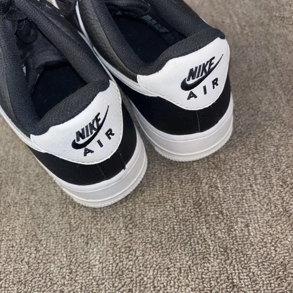 Nike Air Force 1 Low Black White GS 2023 Pebbled Size 9 Clean